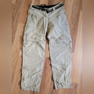 Women's EXOFFICIO Belted Hiking Pants w/ zip off legs Size 6